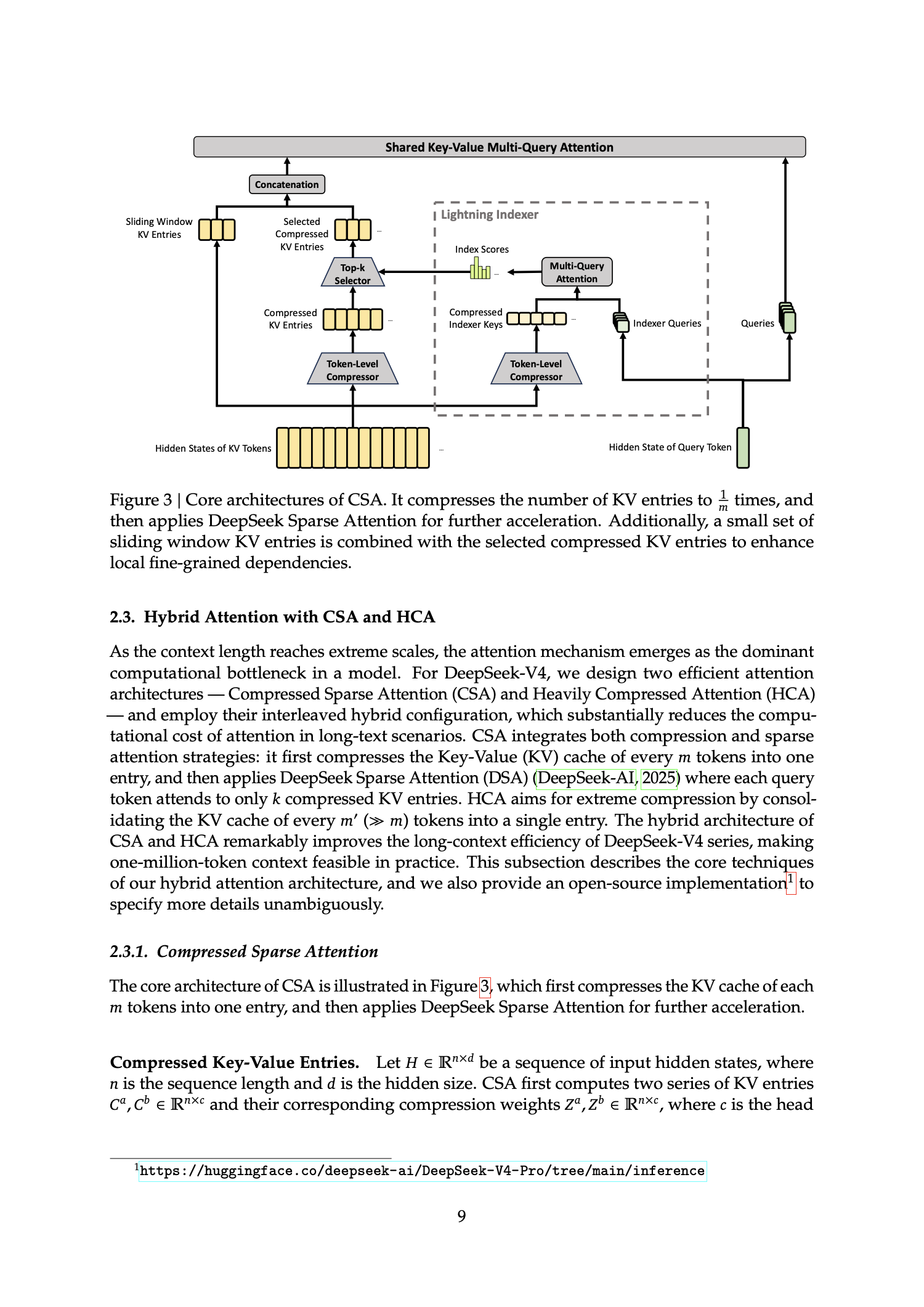 CSA 图示：压缩历史后由 Lightning Indexer 选择远程压缩块